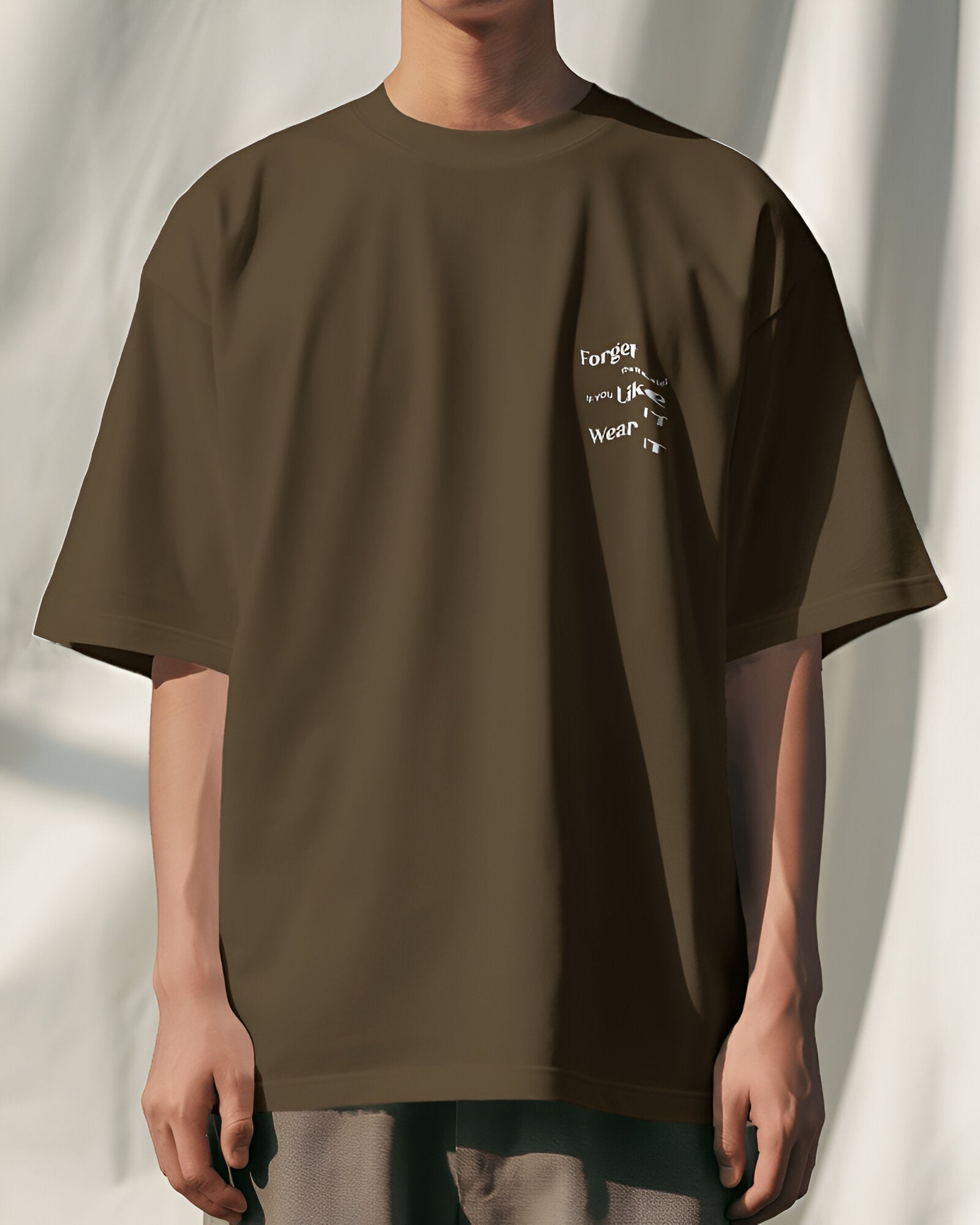 signature tee, brown colour tshirt, oversize tshirt, henovaindia, Nova India