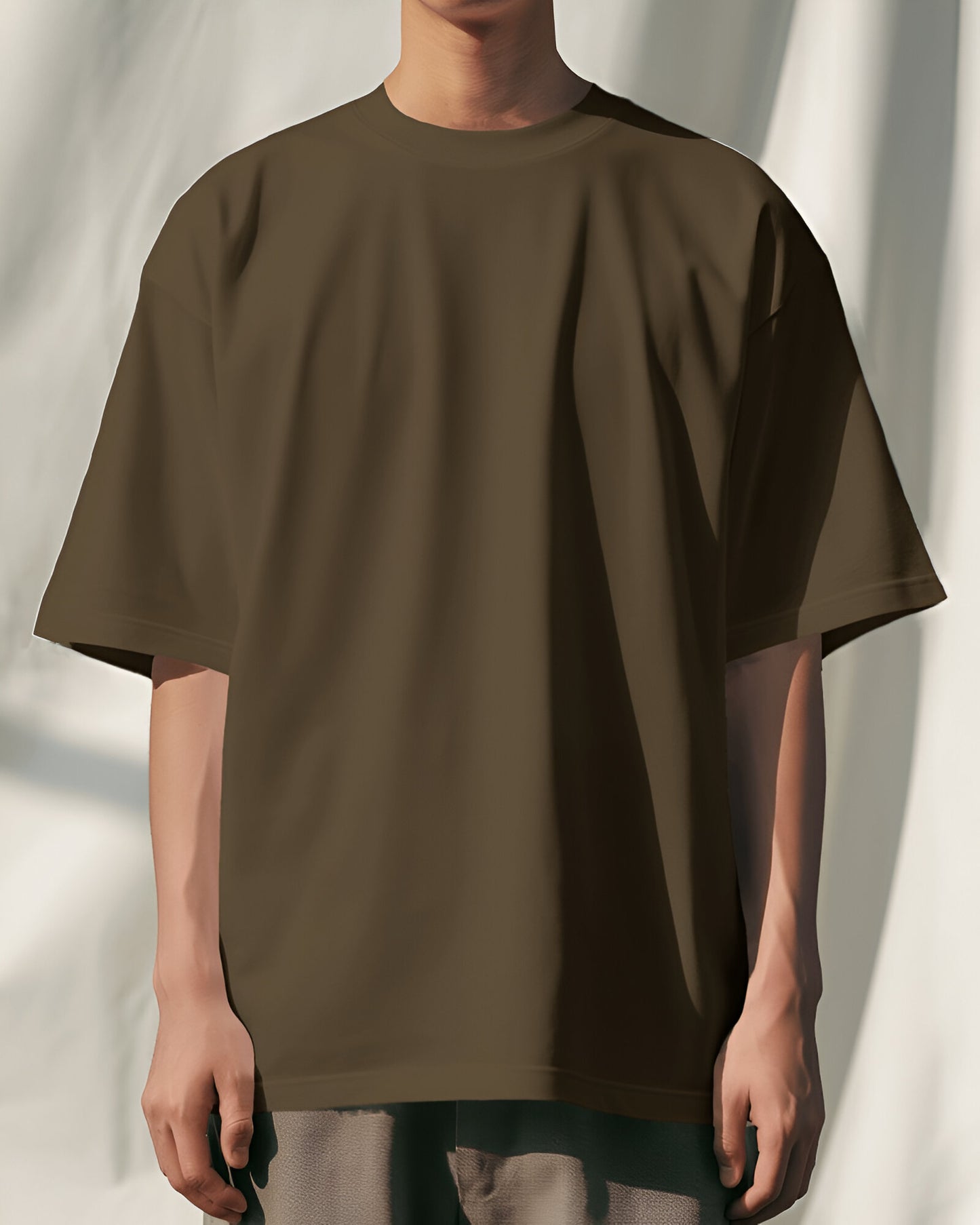 brown colour oversized tshirt, thenovaindia, Nova India, dropshoulder tshirt