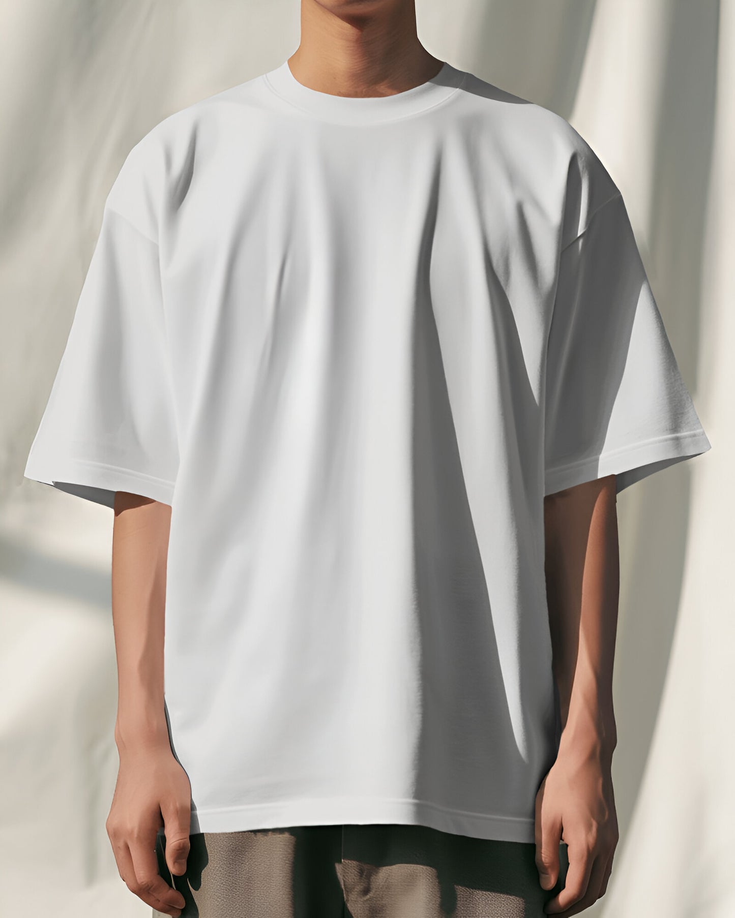 white plain oversize tshirt, drop shoulder tshirt , pure cotton tshirt, thenovaindia , Nova India